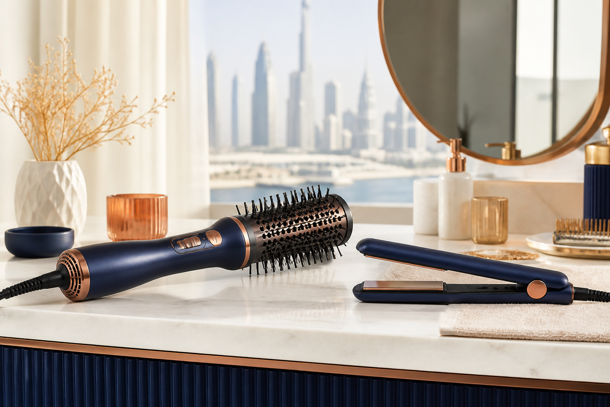 Hot air brush and hair straightener comparison for UAE beauty routines