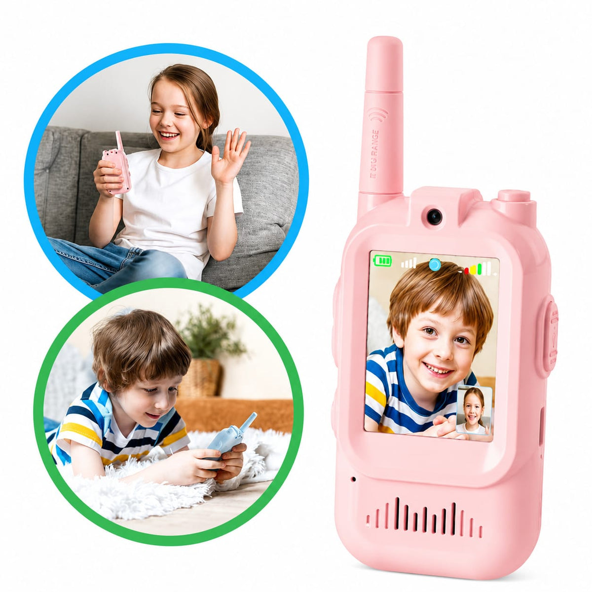 Kids HD Video Walkie Talkie Camera Set – Rechargeable 2-Way Communication Toy