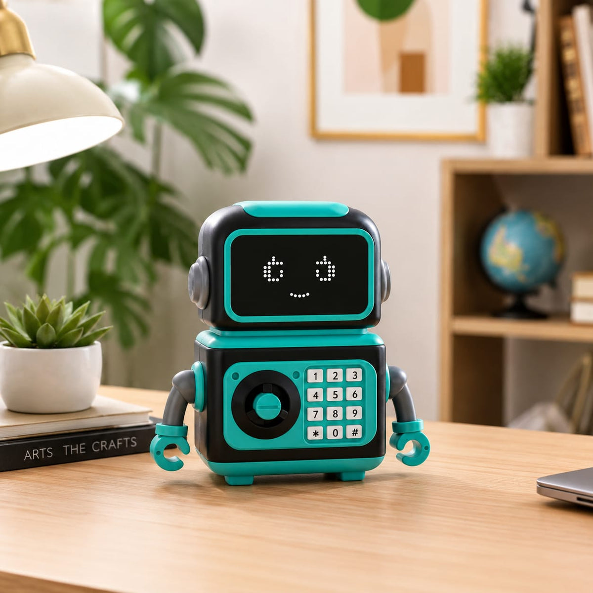 Smart Robot Electronic Money Saving Box for Kids - feature view