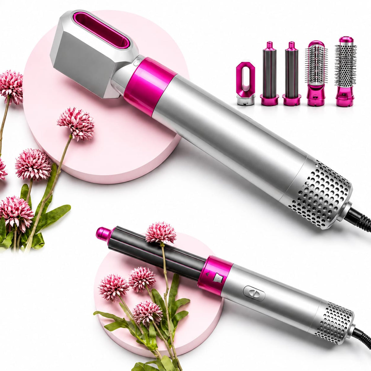 5-in-1 Hot Air Styler Hair Dryer Brush Set - feature view