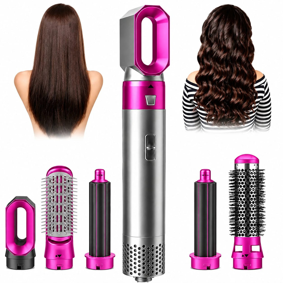 5-in-1 Hot Air Styler Hair Dryer Brush Set - detail view