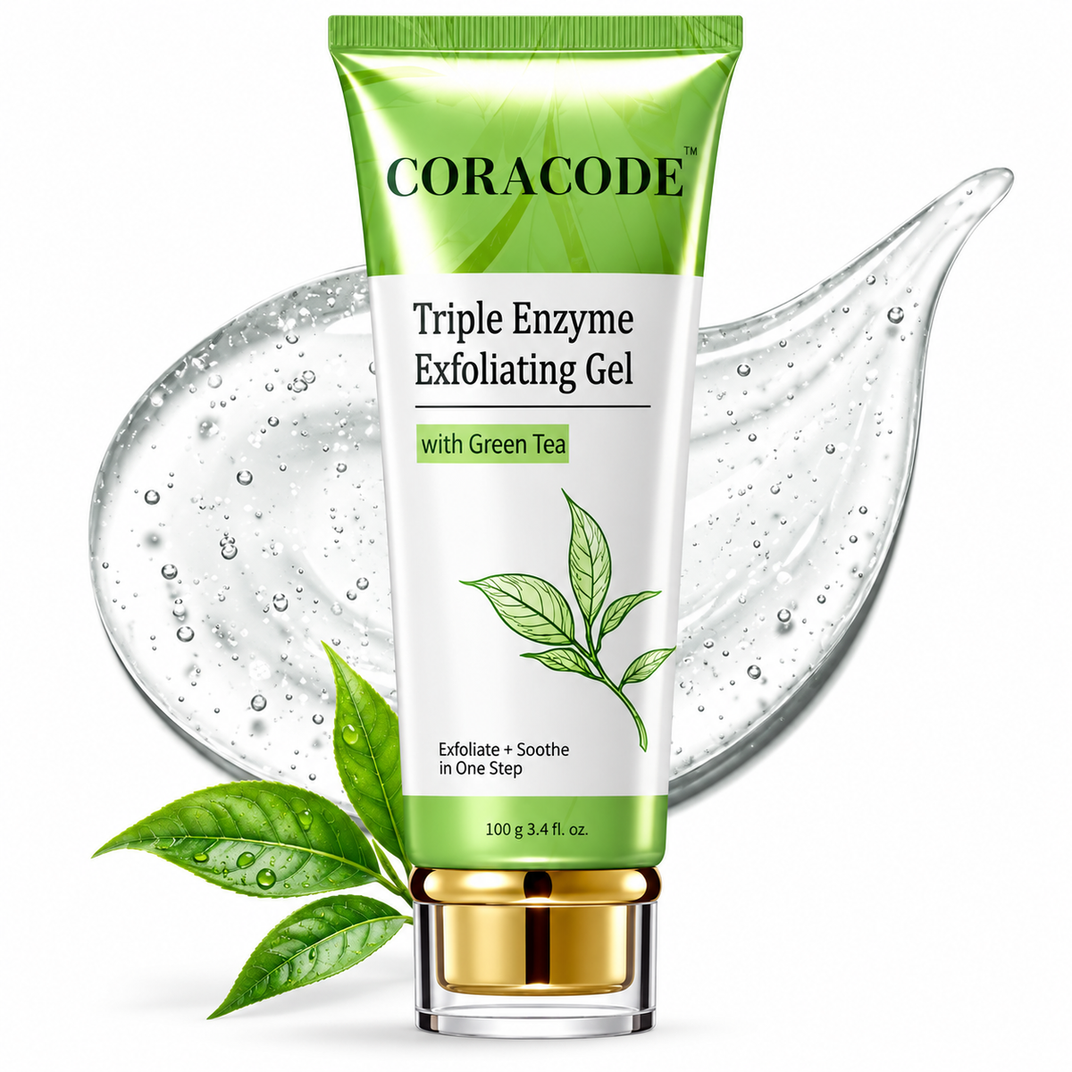 CORACODE Triple Enzyme Exfoliating Gel with Green Tea