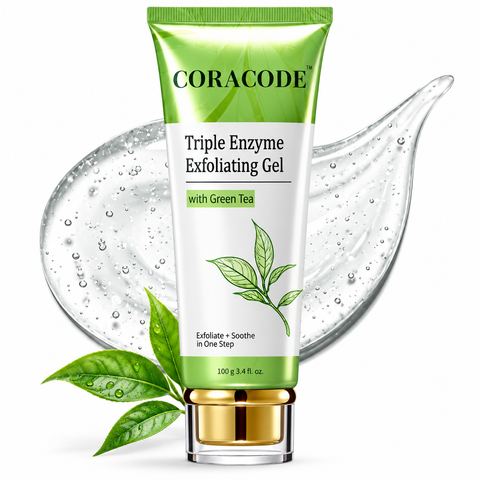 CORACODE Triple Enzyme Exfoliating Gel with Green Tea