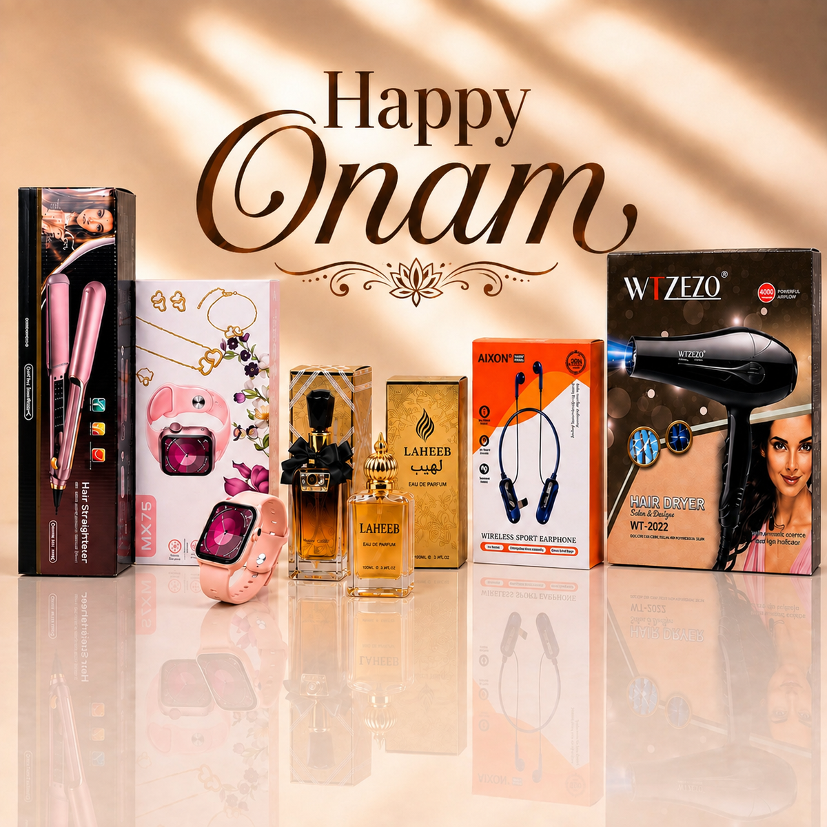6-in-1 Ladies Beauty, Perfume & Smart Accessories Combo - main product view