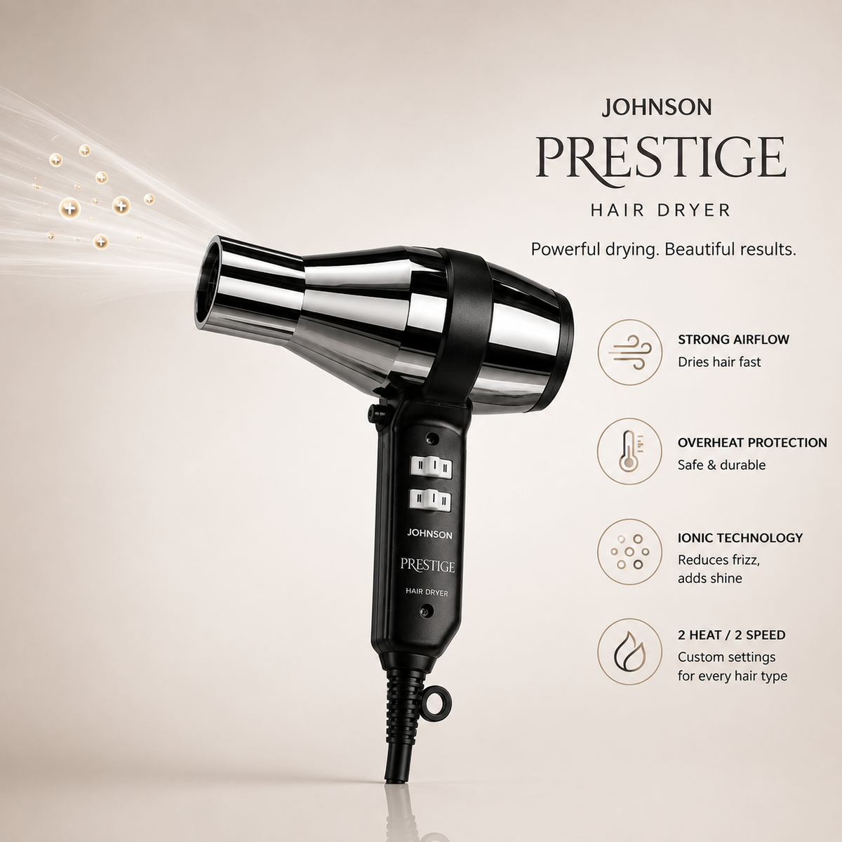 Johnson Prestige 1600W Professional Hair Dryer