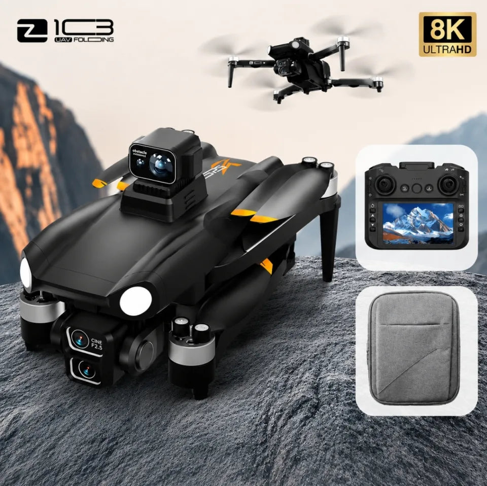 Z103 8K Foldable GPS Smart Drone Complete Kit with Screen Controller & Obstacle Avoidance