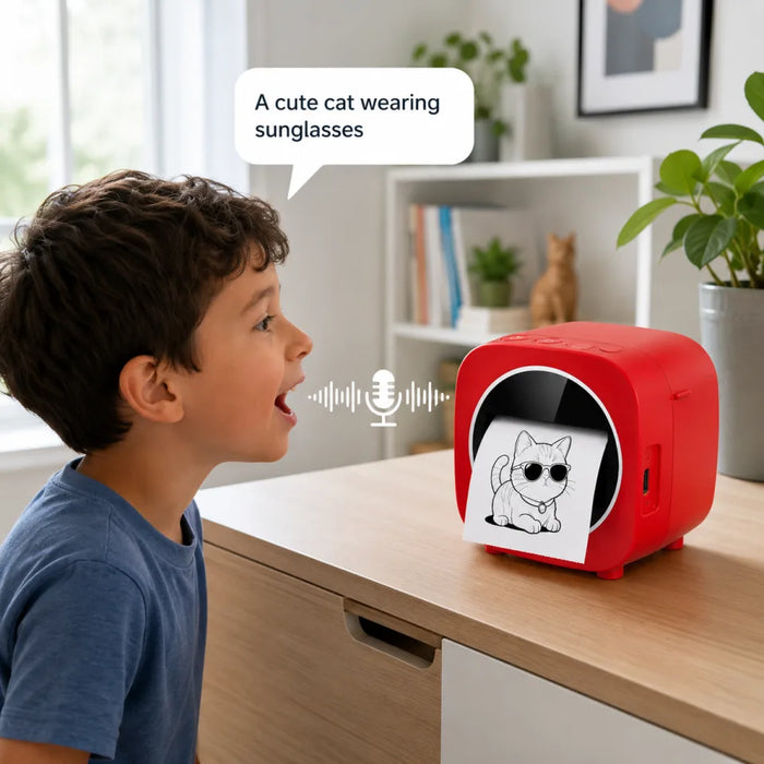 AI Smart Voice-to-Image Mini Printer for Kids