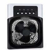 Portable Mini Air Cooler with 3-Speed Fan, LED Light & Timer