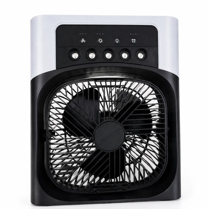 Portable Mini Air Cooler with 3-Speed Fan, LED Light & Timer