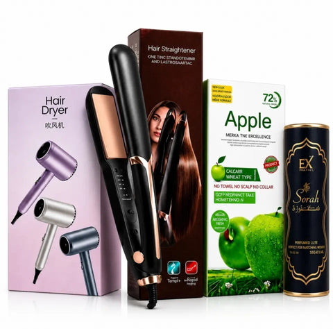 Ladies Styling Beauty Bundle – 4 in 1 Hair Care & Beauty Combo