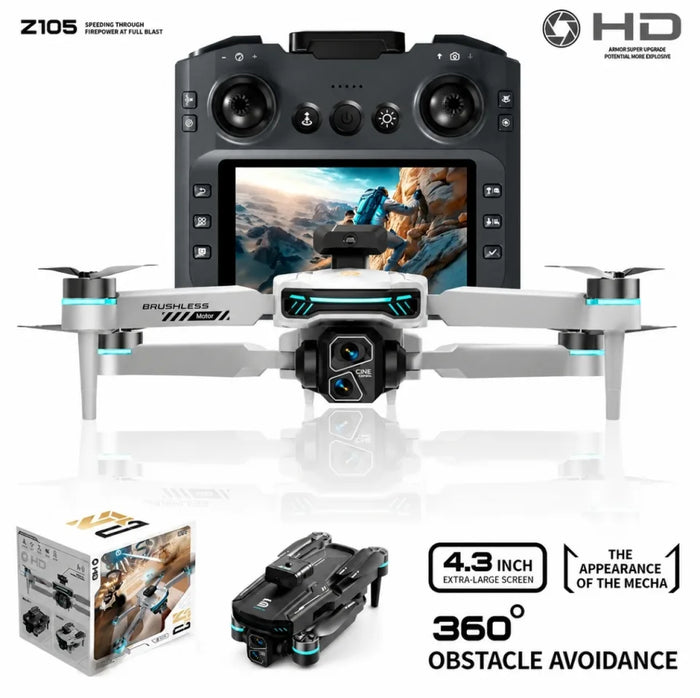 Z105 HD Optical Flow Drone with Dual Camera & 90° Adjustable Lens