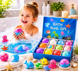 12-Piece Kids Bath Bomb Gift Set – Colorful Fizzy Bath Balls for Children