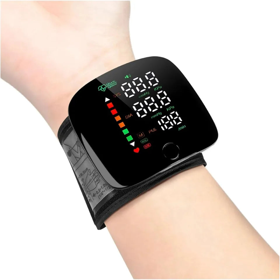 FASTCARE Smart Wrist Blood Pressure Monitor with Voice Guidance & Rechargeable Battery