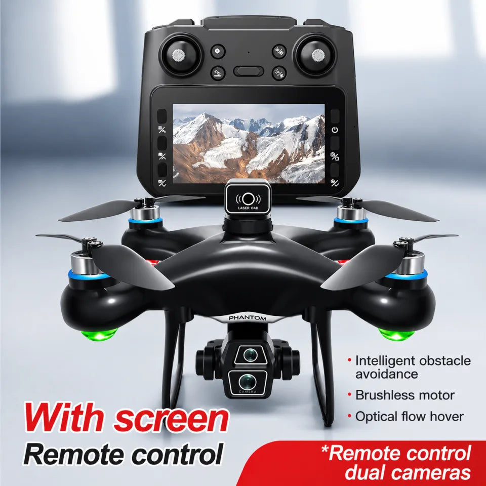 8K Smart GPS Drone with Optical Flow Hover, Dual Camera & Screen Remote Controller