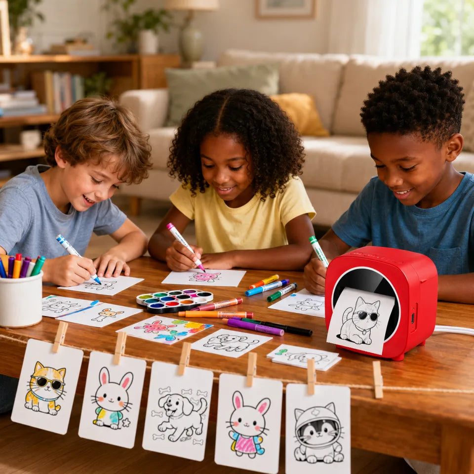 AI Smart Voice-to-Image Mini Printer for Kids