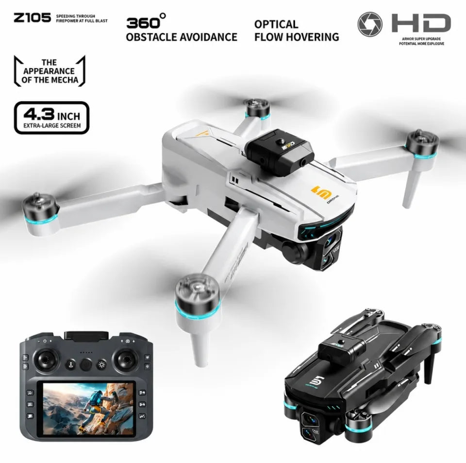 Z105 HD Optical Flow Drone with Dual Camera & 90° Adjustable Lens