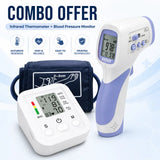 2-in-1 Home Health Combo – Infrared Thermometer & Digital Blood Pressure Monitor