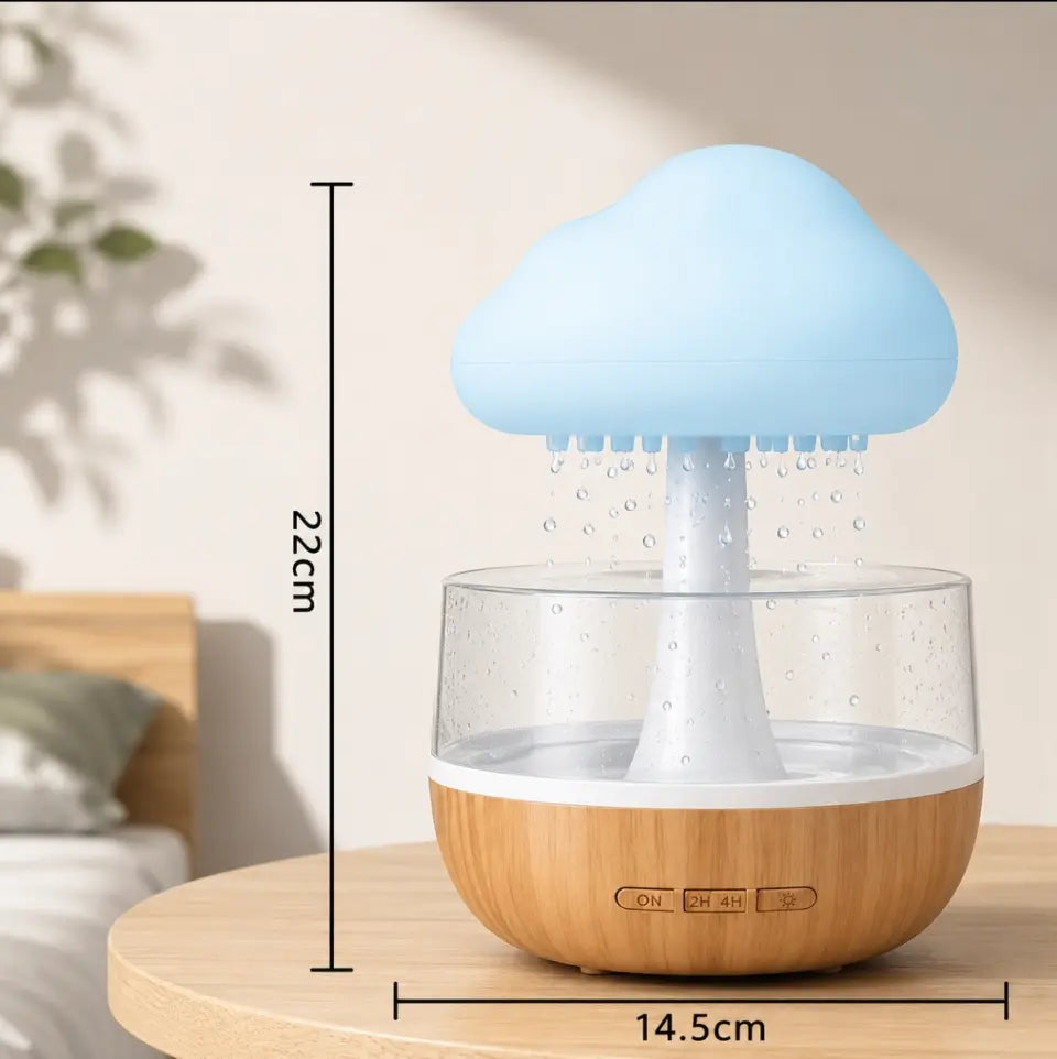 Cloud Rain Humidifier & Aroma Diffuser with LED Night Light