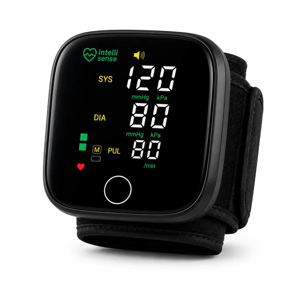 FASTCARE Smart Wrist Blood Pressure Monitor with Voice Guidance & Rechargeable Battery