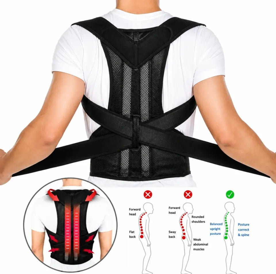 Adjustable Back Support & Posture Corrector Brace