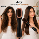 2-in-1 Professional Hot Air Hair Straightening Brush & Dryer