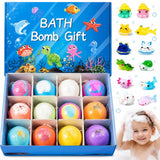 12-Piece Kids Bath Bomb Gift Set – Colorful Fizzy Bath Balls for Children