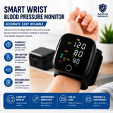 FASTCARE Smart Wrist Blood Pressure Monitor with Voice Guidance & Rechargeable Battery