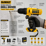 DEWALT 12V Cordless Drill Driver Kit with 2 Batteries