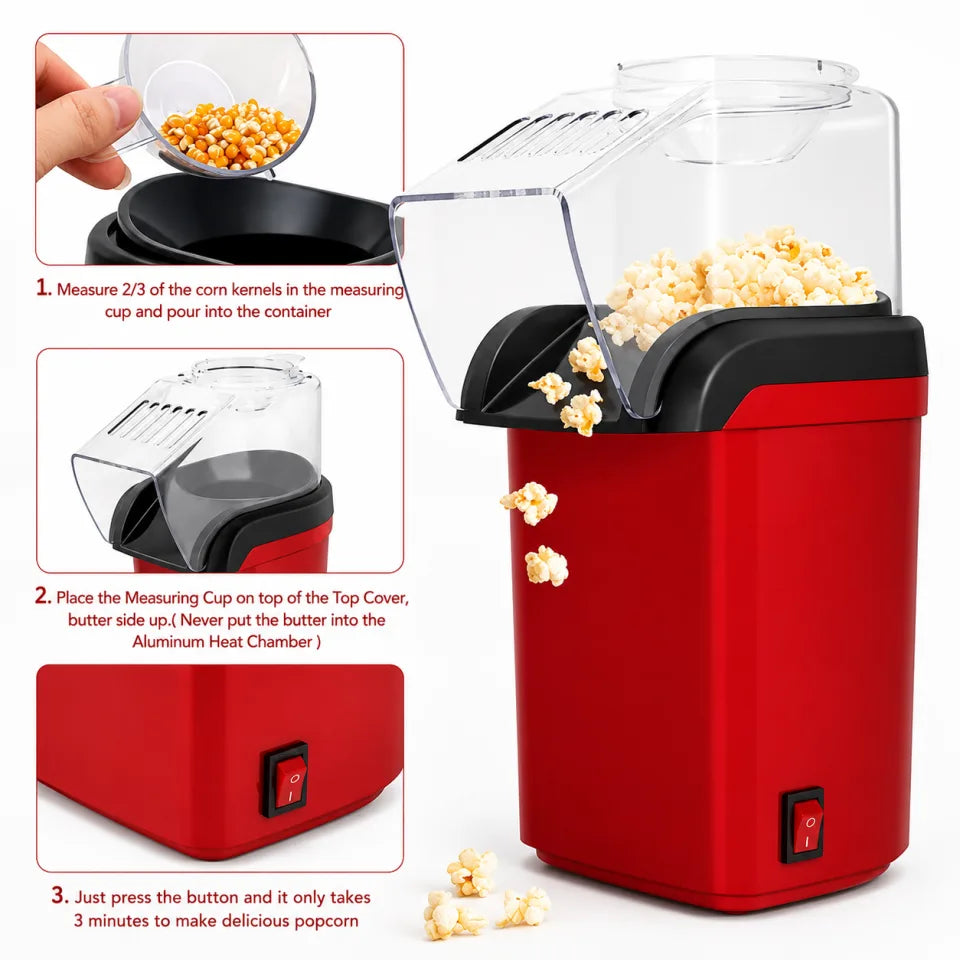 Mini Electric Hot Air Popcorn Maker Machine