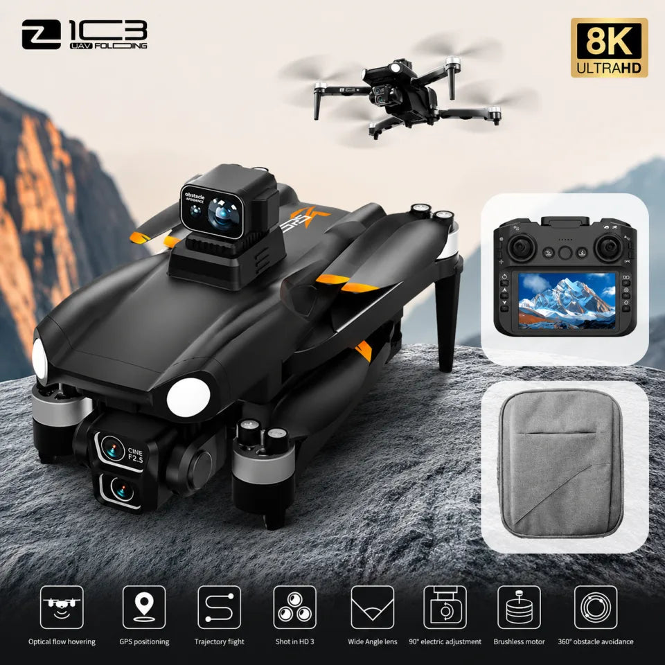 Z103 8K Foldable GPS Smart Drone Complete Kit with Screen Controller & Obstacle Avoidance