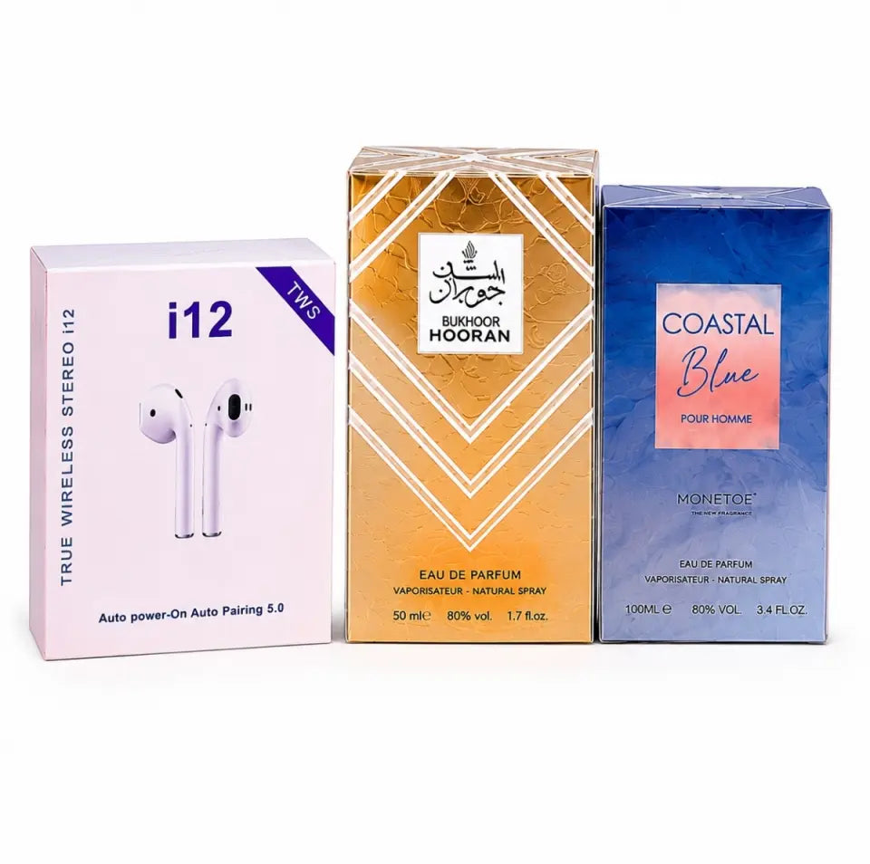 Ultimate Premium Lifestyle Gift Combo – Hair Dryer, Smart Watch, Perfumes & Earbuds