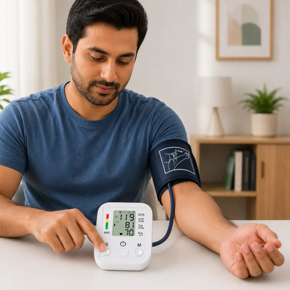 Automatic Digital Upper Arm Blood Pressure Monitor with LCD Display