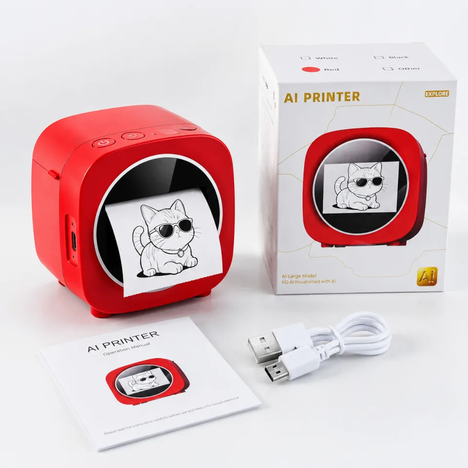 AI Smart Voice-to-Image Mini Printer for Kids