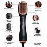 2-in-1 Professional Hot Air Hair Straightening Brush & Dryer